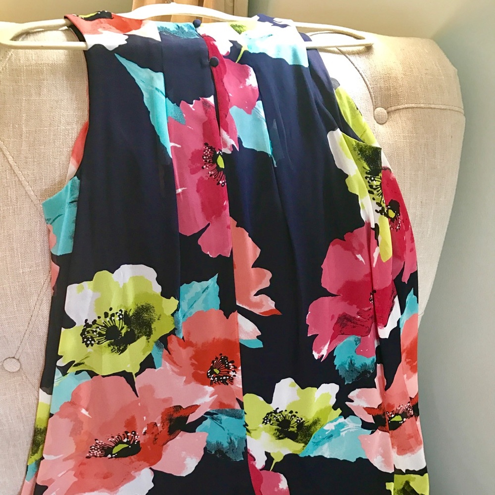 Vince Camuto Navy Floral Dress